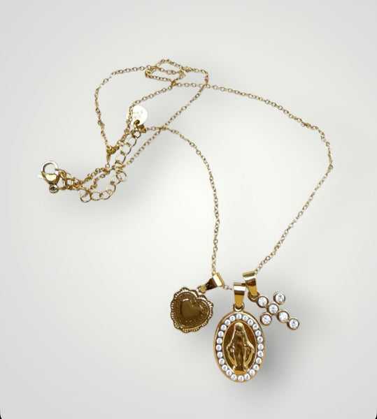 Collana Isla Bonita tre charms sacral
