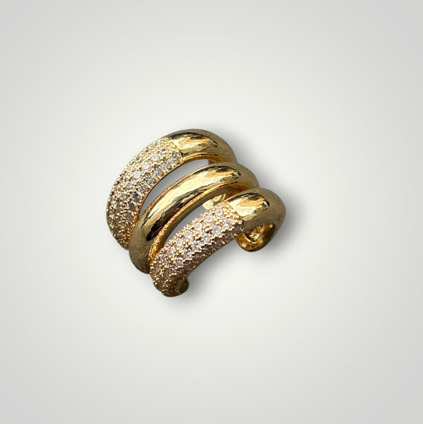 Earcuff Isla Bonita Crystal tre anelli due varianti colore