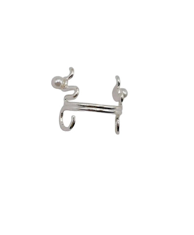 Shaper a ricciolo con perle gioielli per il viso face jewels 
orecchino per il naso setto nasale bridge 
clip non serve avere il buco