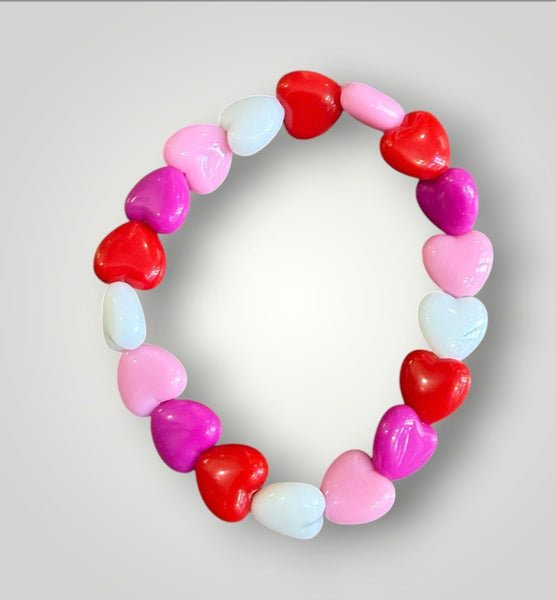 Bracciale colors Beads giro cuori small effetto lucido colori strong