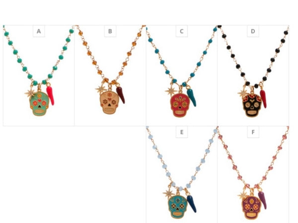 Collana principessa glam remedios calavera skull