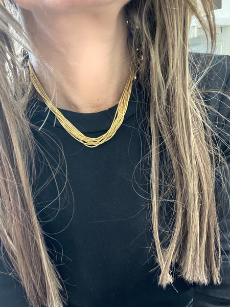 Collana Michelle multifili Mini snake due varianti colore