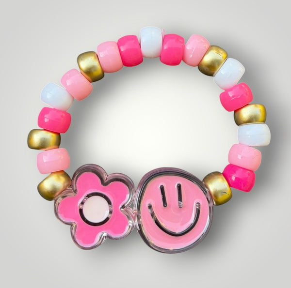 Bracciaie Colors pony Beads Smile  e fiore  vari colori