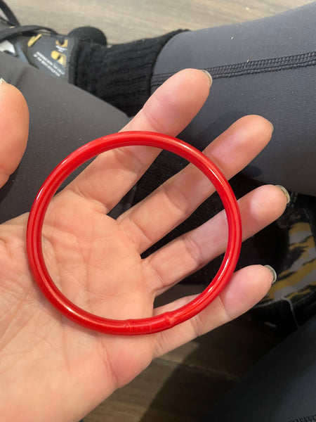 Jelly bangle rosso rubino brillante