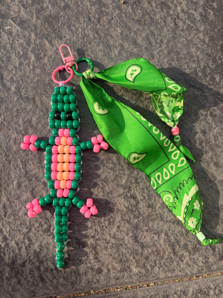 Pimp your bag Colors keychain coccodrillo  portafortuna  pony Beads Vari utilizzi e vari colori