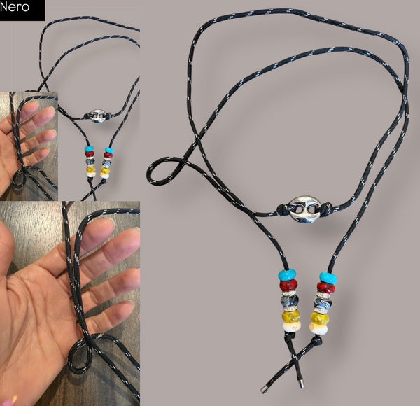 Collana Marine Florida centrale argento  in vari colori
