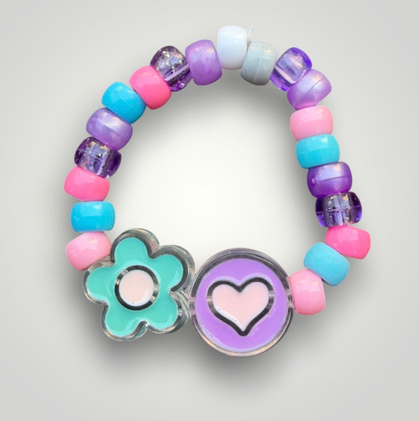 Bracciaie Colors pony Beads Fiore e Cuore vari colori