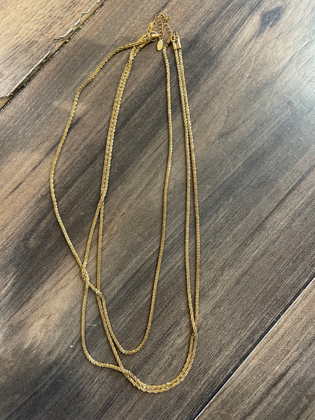 Collana Matilda tripla diamantata due varianti colore
