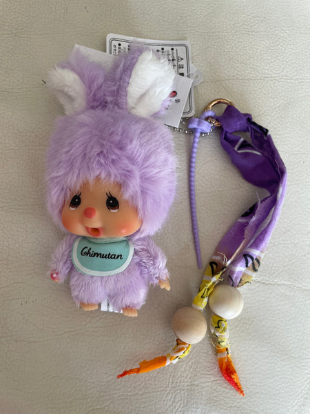 Pimp your Bag chimutan il coniglio amico di Monchichi lilla