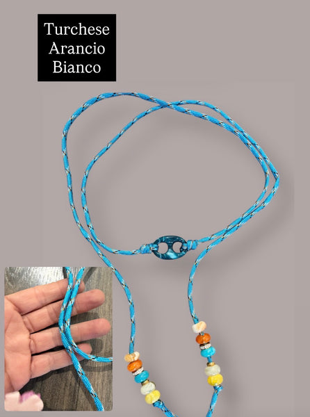 Collana Marine Florida centrale ottanio marmorizzato  in vari colori