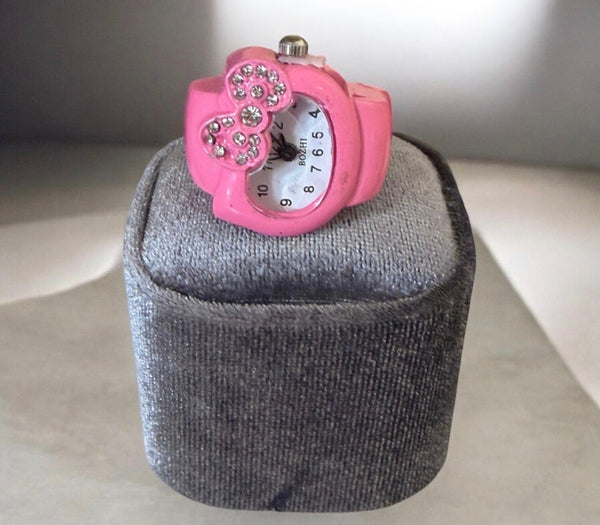 Anello orologio con fiocchetto vari colori