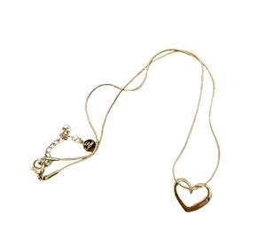 Collana cuore vuoto cicciotto due varianti colore