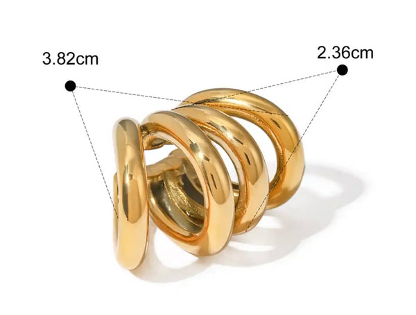 Earcuff Ariela multicerchi unito due varianti colore