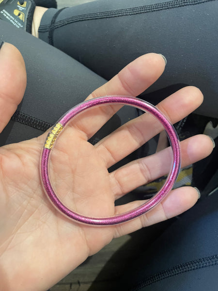 Jelly bangle prugna glitter