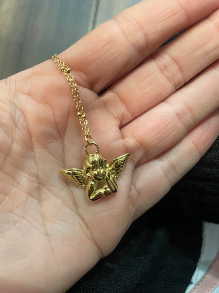 Collana girocollo con puttino angioletto