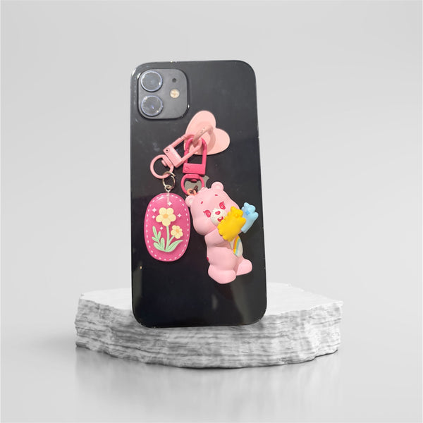 Pimp your phone orsetto del cuore rosa con guanti