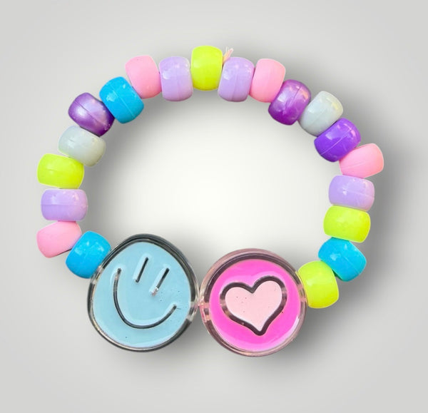 Bracciaie Colors pony Beads Smile  e Cuore vari colori