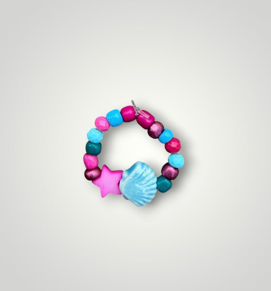 Anello colors con conchiglia e stellina  vari colori Limited edition