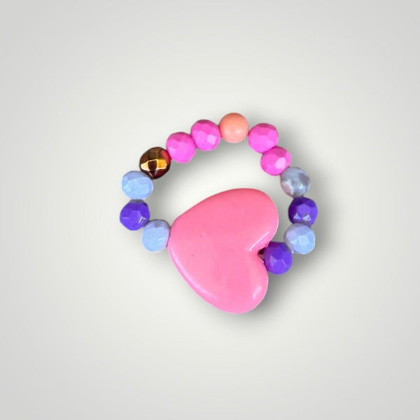 Anello colors con cuore grande