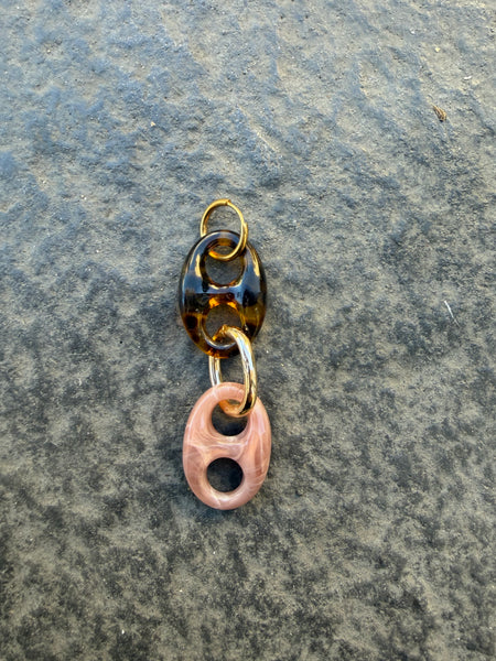 Mono orecchino Marine Florida rosa antico e tartarugato