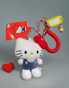Portachiavi e applique borsa Pimp your Bag Hallo kitty Classic tutina blu   in peluche
