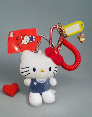 Portachiavi e applique borsa Pimp your Bag Hallo kitty Classic tutina blu   in peluche