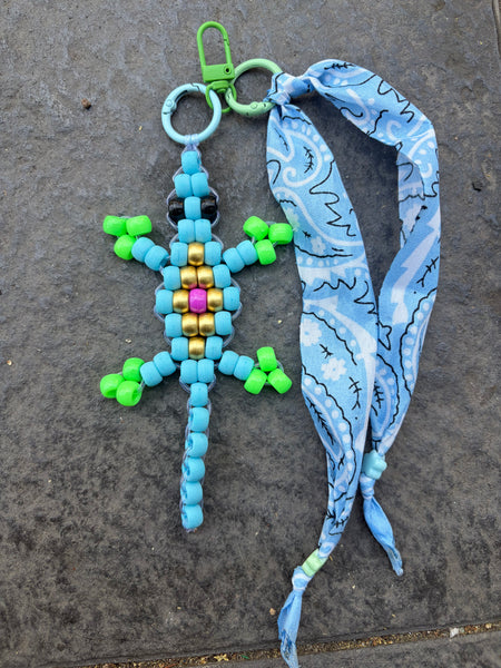 Pimp your bag Colors keychain geco   portafortuna  pony Beads Vari utilizzi e vari colori