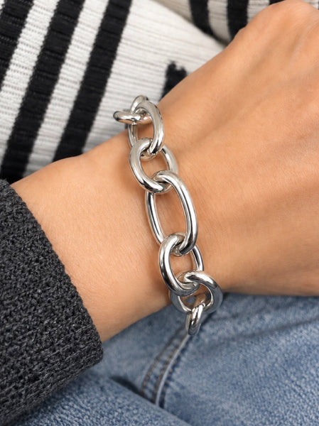 Bracciale  Ambra  catena anelli due varianti colore