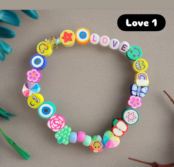 Cavigliera multi charms smile fruit parolina vari colori