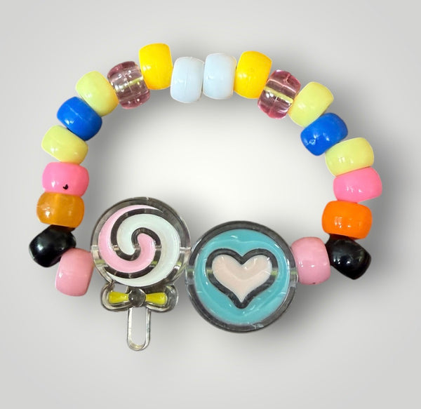 Bracciaie Colors pony Beads lollypops e cuore vari colori