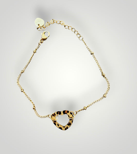 Bracciale cuore maculato