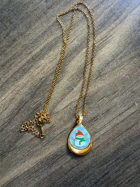 Collana Little Italy Christmas edition Natale Pupazzo di neve