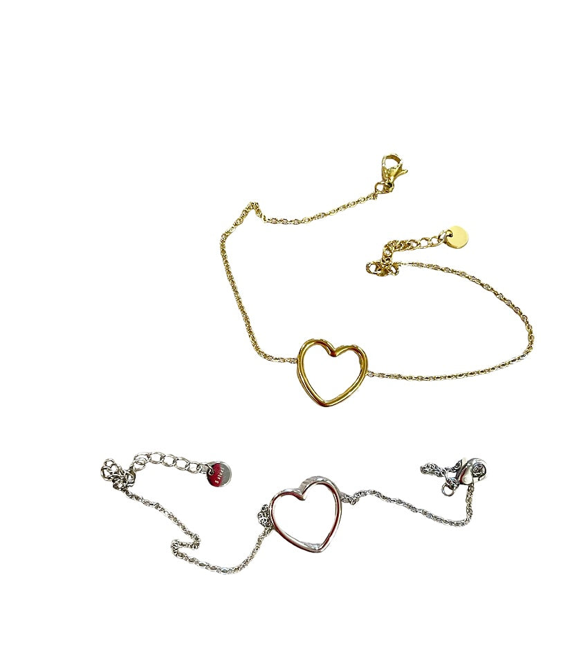 Bracciale cuore vuoto