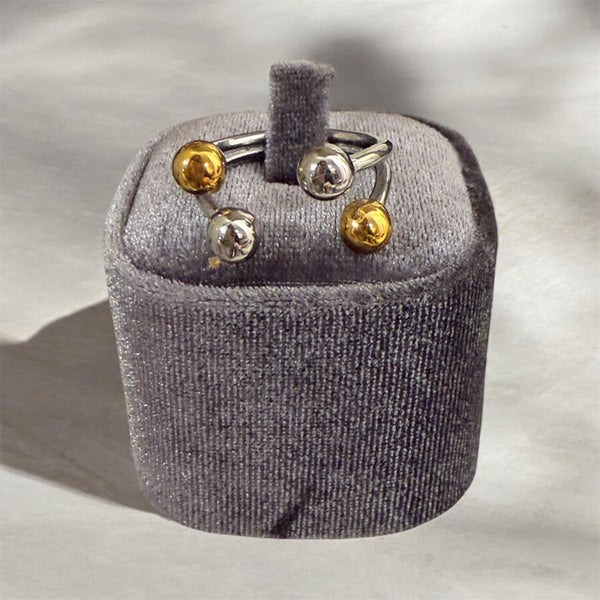 Anello 4 sfere bicolor