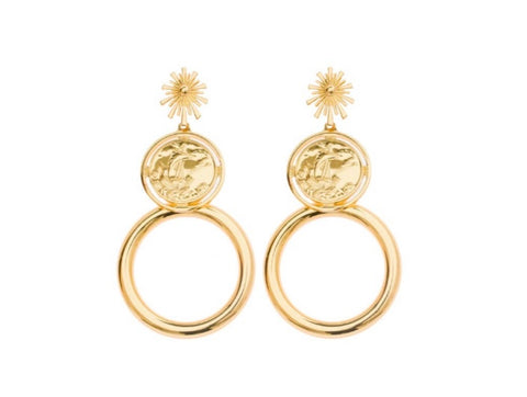 Coppia orecchini principessa glam basic London