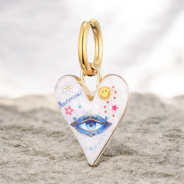 Mono orecchino Tatoo mistero del Corazon vari disegni cerchietto più spesso