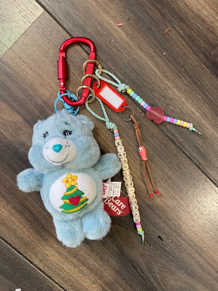 Pimp your Bag Keychain charms
per borsa e portachiavi angelorso
in peluche care bears orsetto del
cuore albero di Natale Christmas Edition