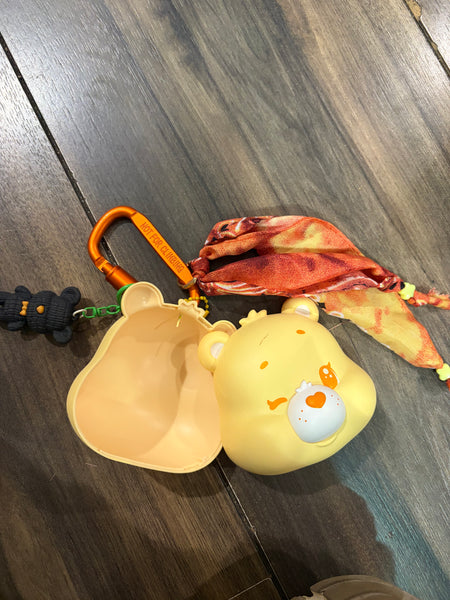 Pimp your bag testa orsetto del cuore  portaoggetti giallo