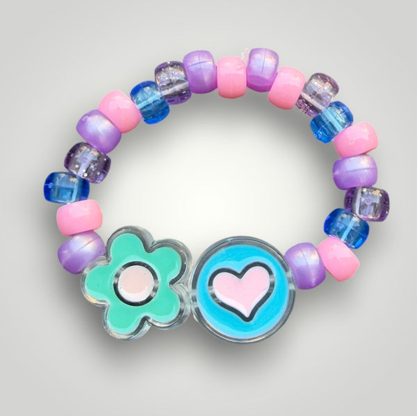 Bracciaie Colors pony Beads Fiore e Cuore vari colori