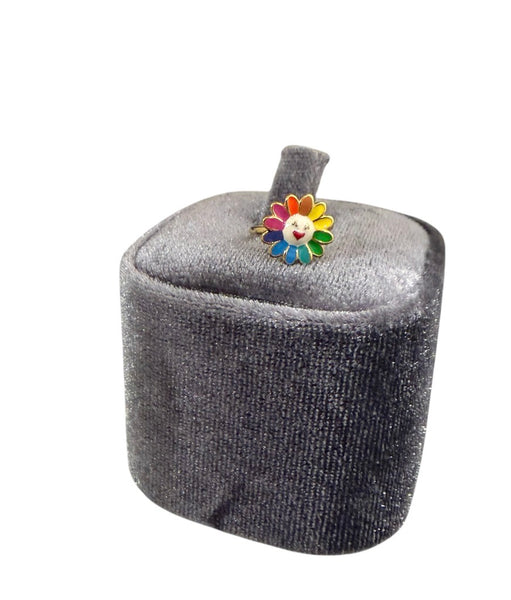 Earcuff fiore Rainbow argento 925
