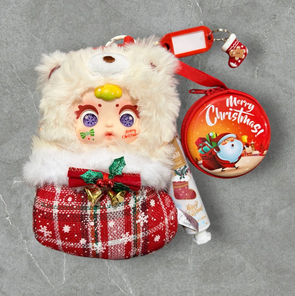 Pimp your bag MM Milk Candy  serie Christmas orsacchiotto calza di Natale
