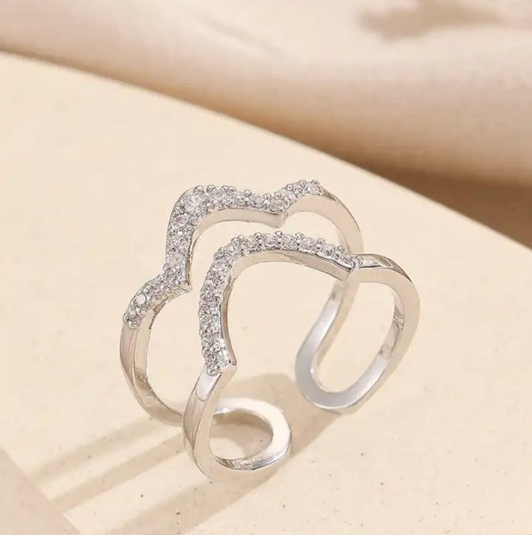 Anello Melory per unghia crystal tondo e punta  due varianti colore