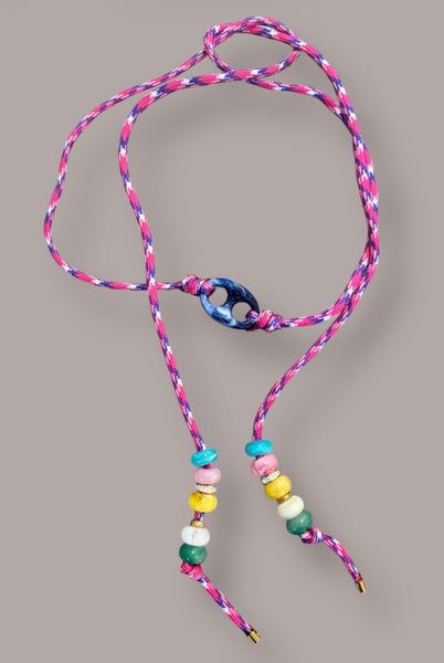 Collana Marine Florida centrale blu  marmorizzato  in vari colori