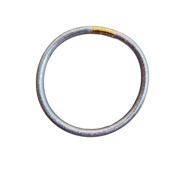 Jelly bangle argento glitter