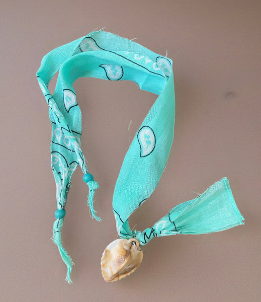 Collana cavigliera bandana con conchiglia vari colori