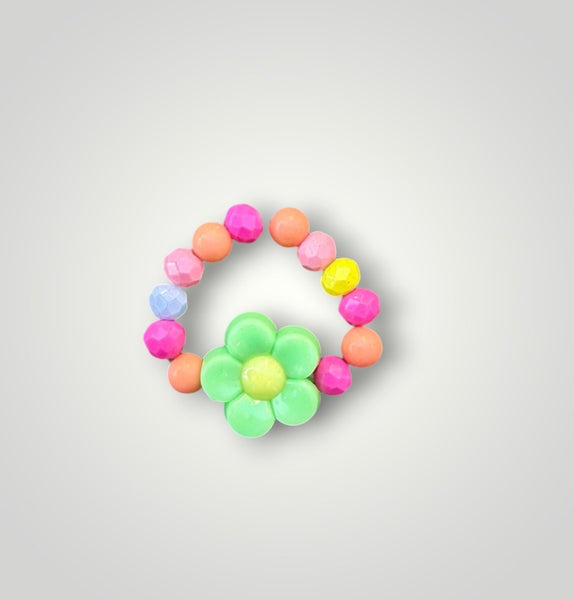 Anello colors con fiorellino  vari colori