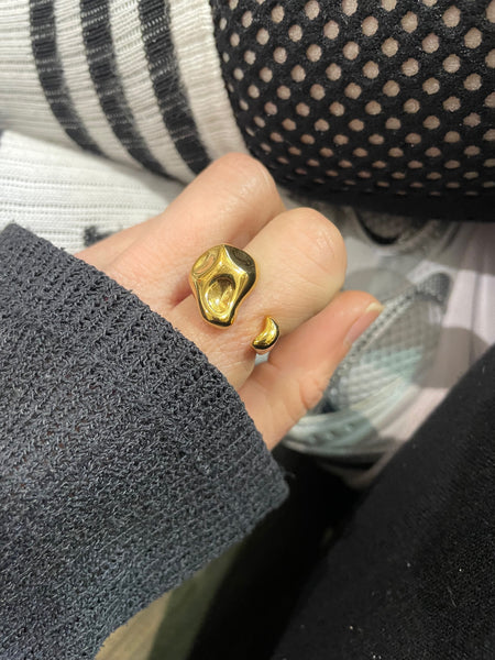 Anello doppio martellato  due varianti colore