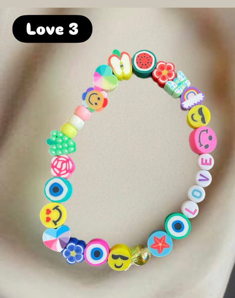 Cavigliera multi charms smile fruit parolina vari colori
