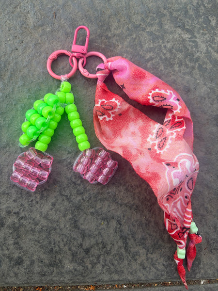 Pimp your bag Colors keychain ciliegie pony  Beads Vari utilizzi e vari colori