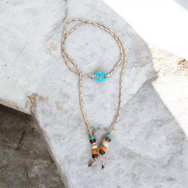 Collana Marine Florida centrale chain turchese marmorizzato   in vari colori